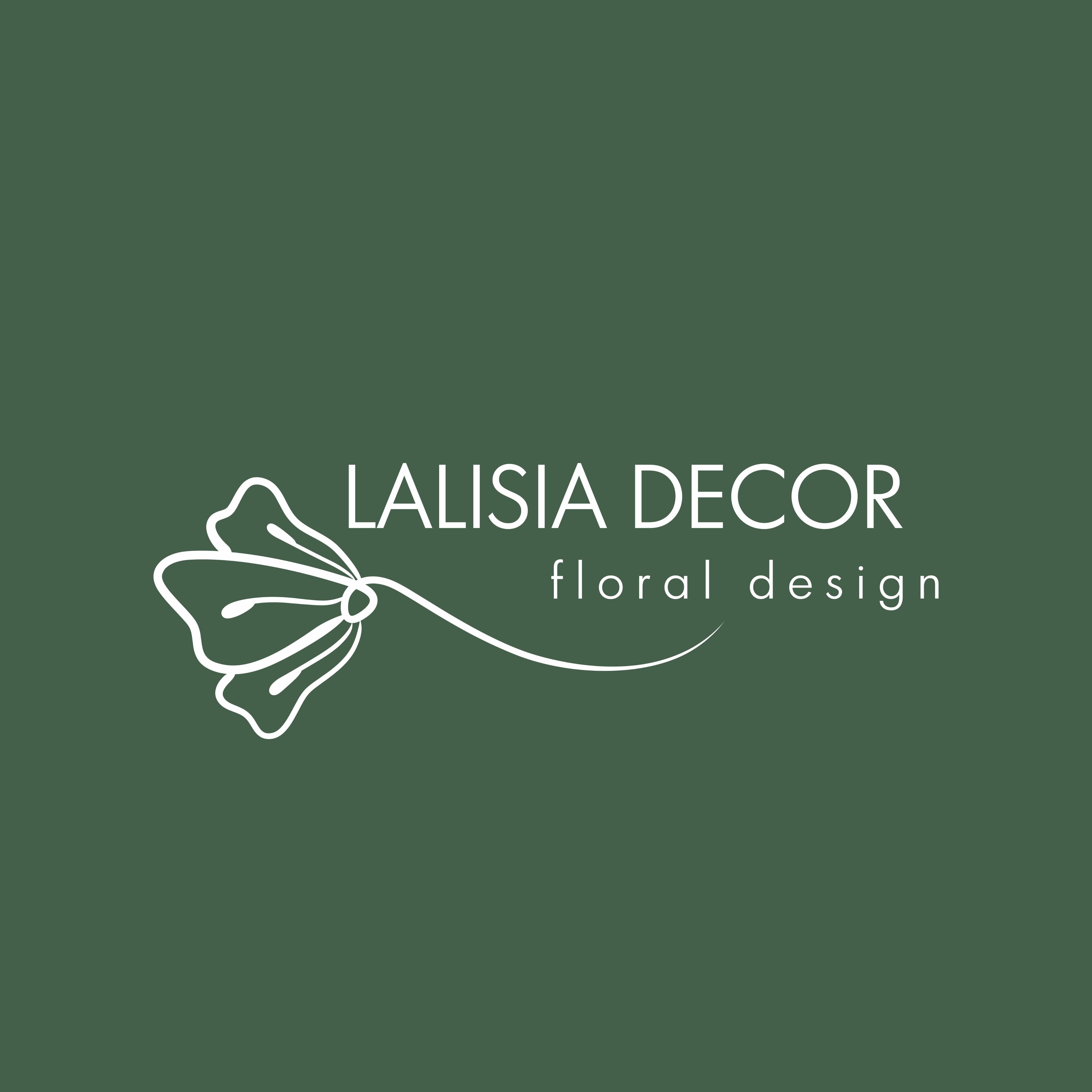 Lalisia Decor floral design logo Logo